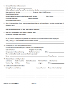 EDD Preaudit Questionnaire example - page 3
